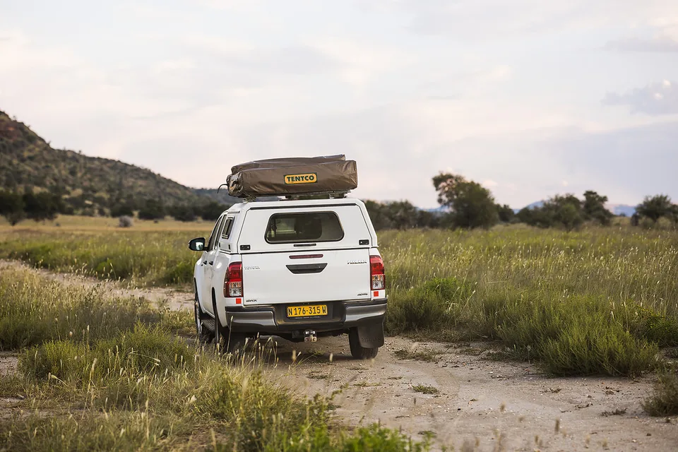 Namib Trails 4x4 Toyota Hilux exploring the Namibian landscape